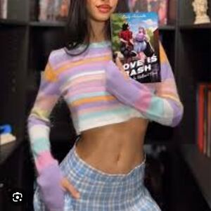 Sugarthrillz Rainbow Crop Top (Small)